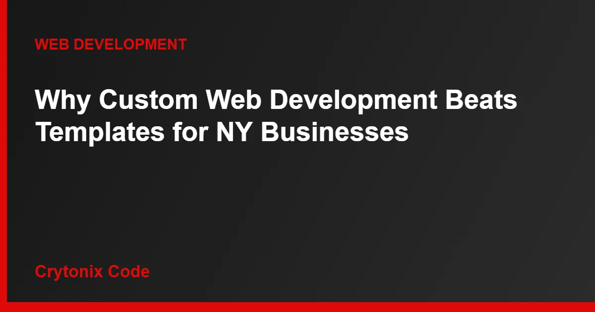 Crytonix Code blog graphic for custom web development company New York article