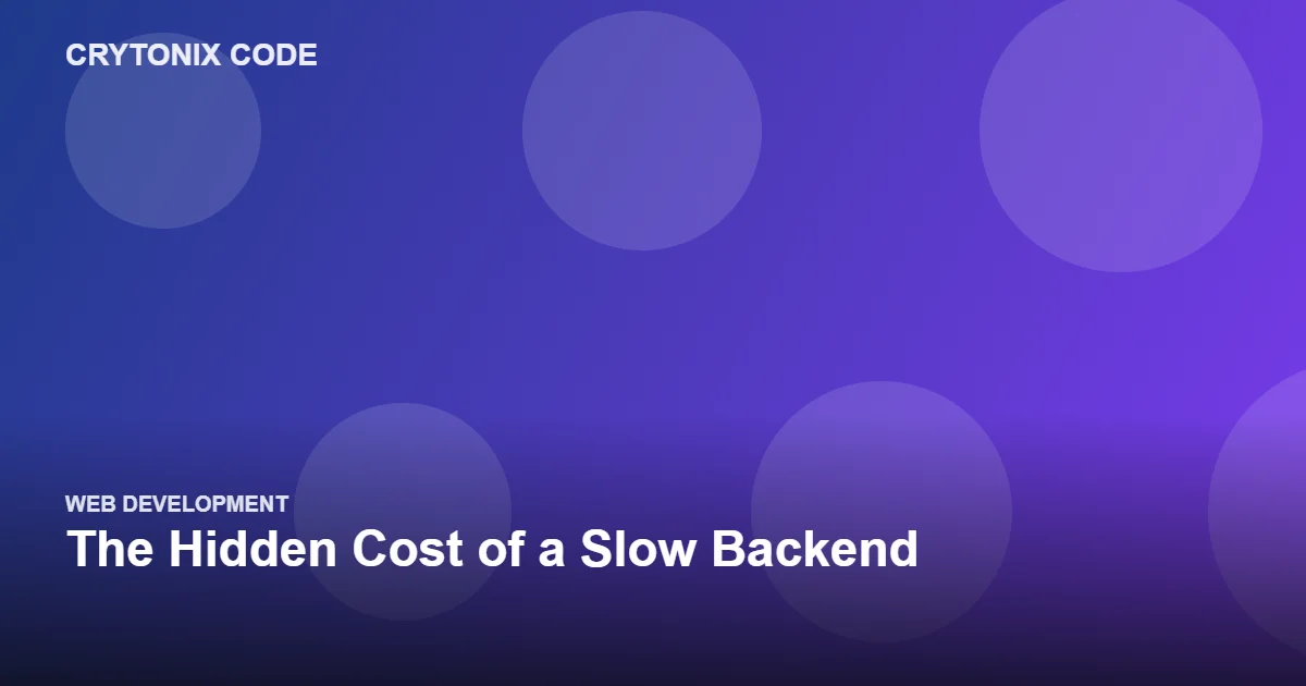 Slow website backend costing a business sales